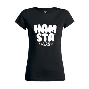 HAMSTA® – DA GIRLS SHIRT BLACK LOGO WHITE